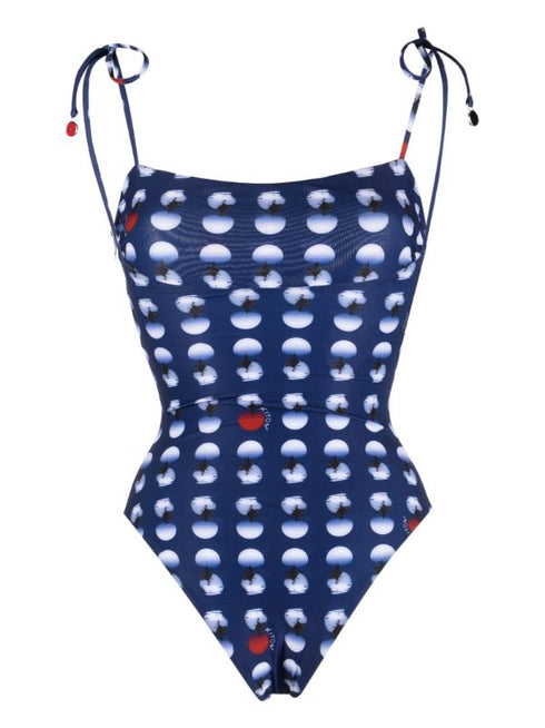 polka-dot print swimsuit